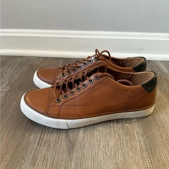 COACH Low Line Low Top Brown Black Leather Sneakers Shoes Casual Size 7 D - Picture 4 of 12